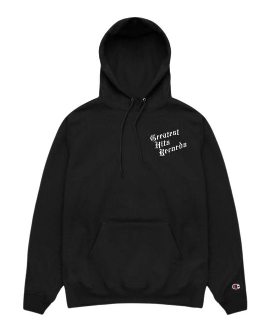 Greatest Hits Script Hoodie - Black
