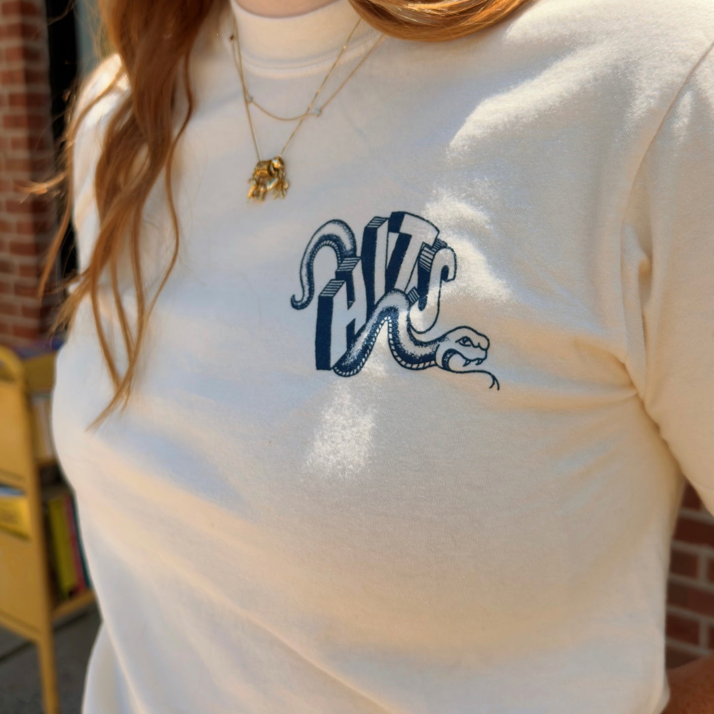 Hitsss Snake Tee - Ivory