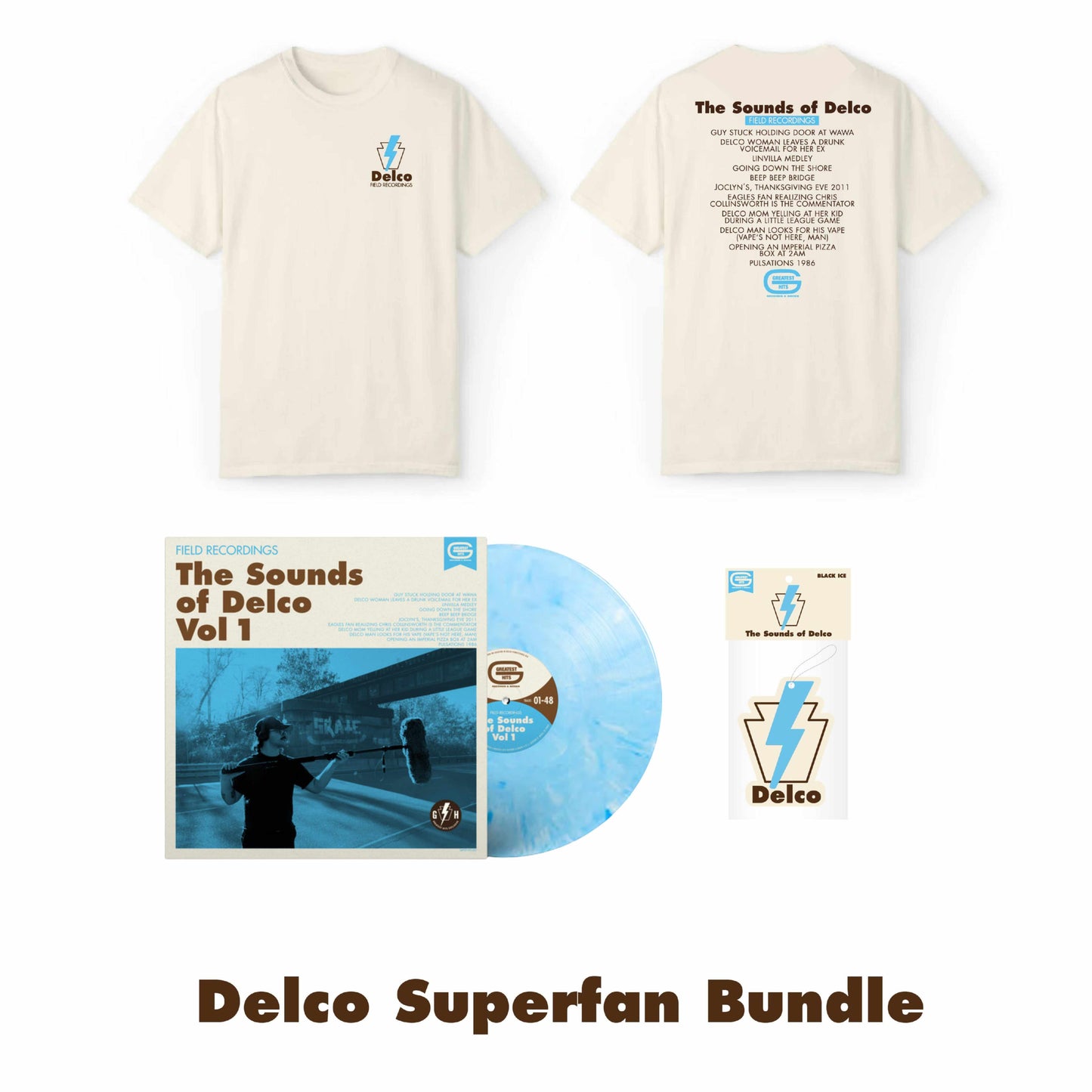 Delco Superfan Bundle: Album + Tee + Air Freshener (SECOND PRESSING)