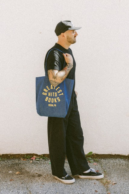 GH Records + Books Tote - Washed Blue